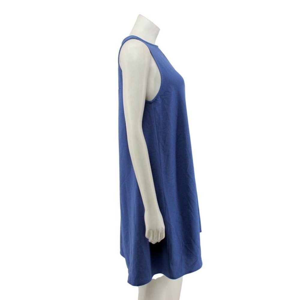 Charles Henry Nordstrom Blue Crepe Sleeveless A-Line Dress Size M - Picture 3 of 6